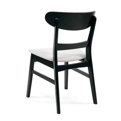 Chaise de salle à manger Abrielle en bois d'acacia rembourré, style moderne du milieu du siècle, par Christopher Knight Home (lot de 2)