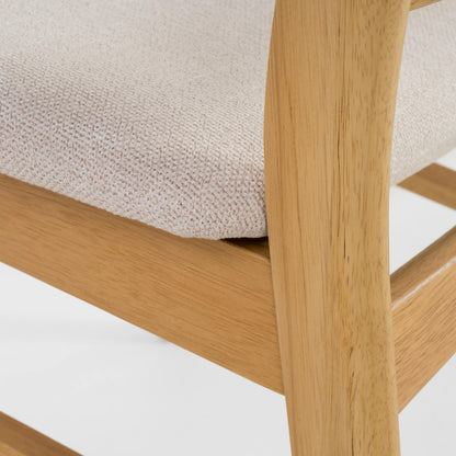 Chaise de salle à manger Abrielle en bois d'acacia rembourré, style moderne du milieu du siècle, par Christopher Knight Home (lot de 2)