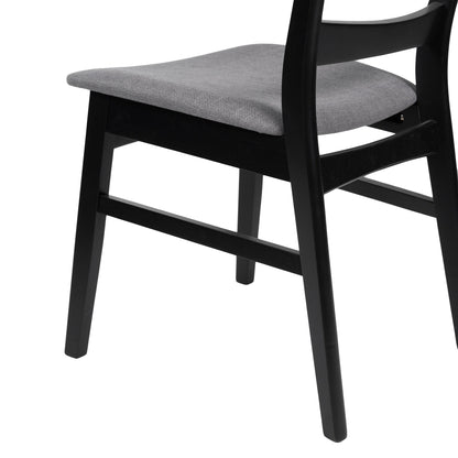 Chaise de salle à manger Abrielle en bois d'acacia rembourré, style moderne du milieu du siècle, par Christopher Knight Home (lot de 2)