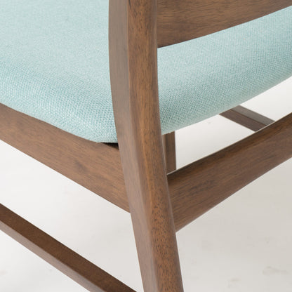 Chaise de salle à manger Abrielle en bois d'acacia rembourré, style moderne du milieu du siècle, par Christopher Knight Home (lot de 2)