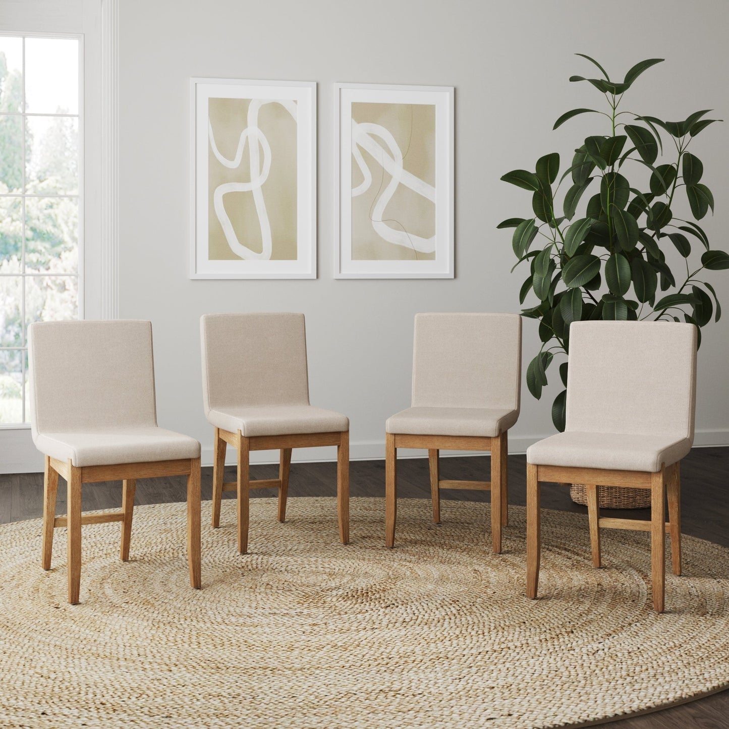 Tabouret de bar moderne Gracie, chaise rembourrée en bouclette et pieds en bois brossé