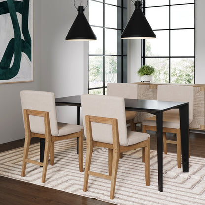 Tabouret de bar moderne Gracie, chaise rembourrée en bouclette et pieds en bois brossé
