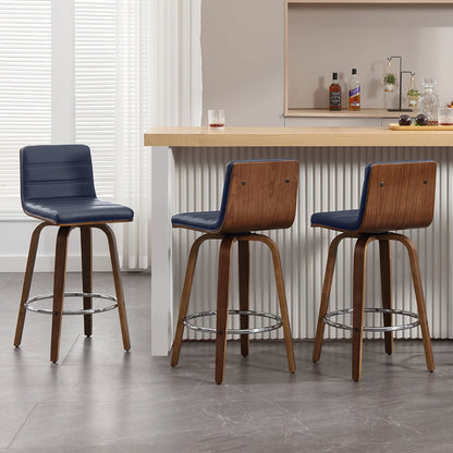 Tabourets de bar/comptoir pivotants en simili cuir 26/29, lot de 2/3