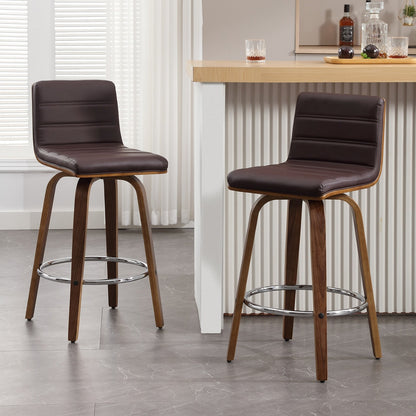 Tabourets de bar/comptoir pivotants en simili cuir 26/29, lot de 2/3