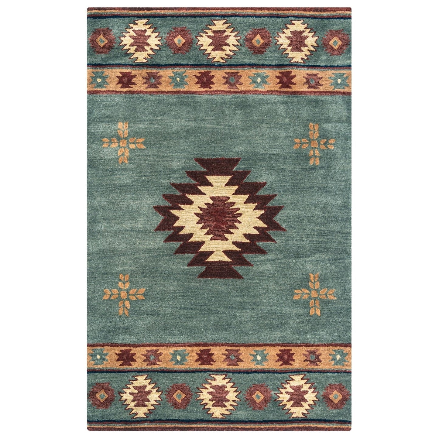 Tapis en laine à poils courts, style sud-ouest, Ryder d'Alora Decor
