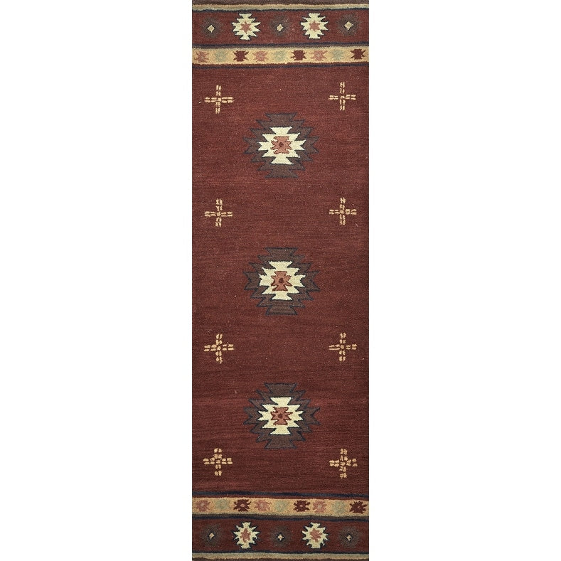 Tapis en laine à poils courts, style sud-ouest, Ryder d'Alora Decor