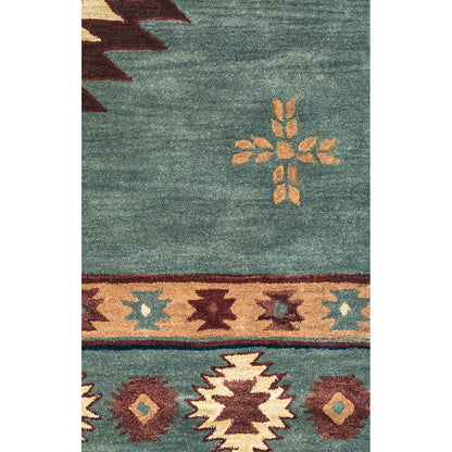 Tapis en laine à poils courts, style sud-ouest, Ryder d'Alora Decor
