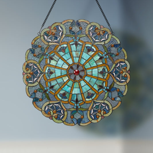 Panneau de fenêtre en verre dépoli victorien de 56 cm de haut de River of Goods