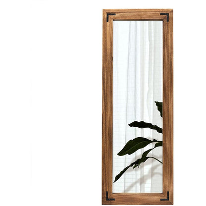 Grand miroir mural en bois rustique style farmhouse - 65x24
