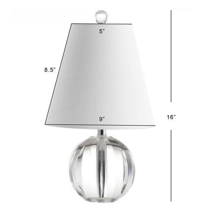 Lampe de table LED Goddard à boule de cristal/métal de 16 pouces, par JONATHAN Y
