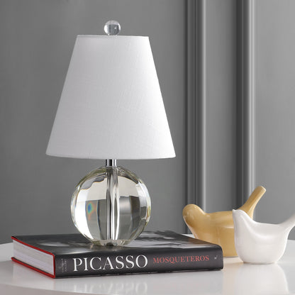 Lampe de table LED Goddard à boule de cristal/métal de 16 pouces, par JONATHAN Y
