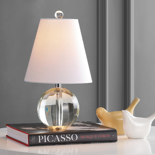 Lampe de table LED Goddard à boule de cristal/métal de 16 pouces, par JONATHAN Y