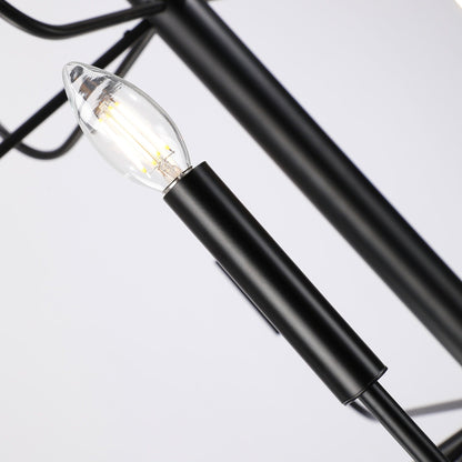 Luminaire minimaliste à 15 lumières, style bougeoir, design ancien à 2 niveaux - 48